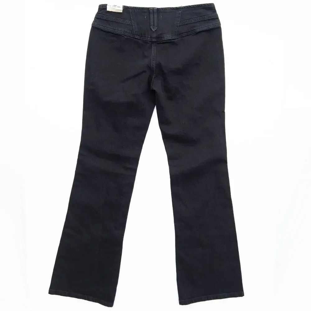 New Free People We The Free Black Stillwater Low Rise Flare Jeans Size 28